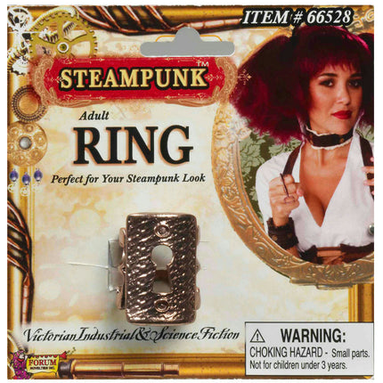 Steampunk Key Hole Ring Antique Copper Look Industrial Victorian Costume Jewelry
