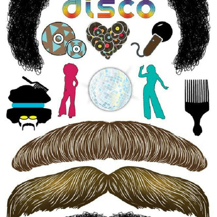 StacheTATS The Signature The Disco Mustache Temporary Facial Tattoos Assortment