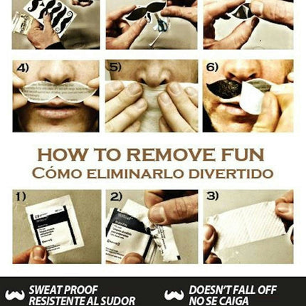 StacheTATS The Signature The Disco Mustache Temporary Facial Tattoos Assortment