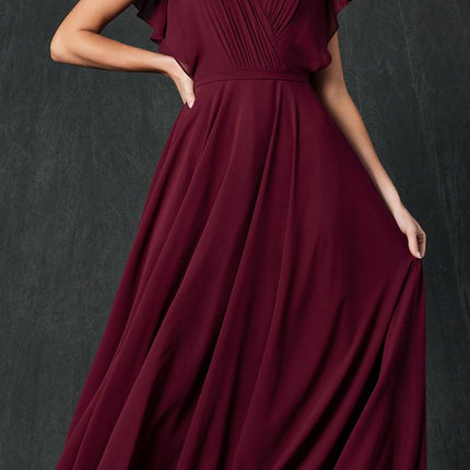 Juliet 261 Flutter Sleeve Formal Dress Cascade Back