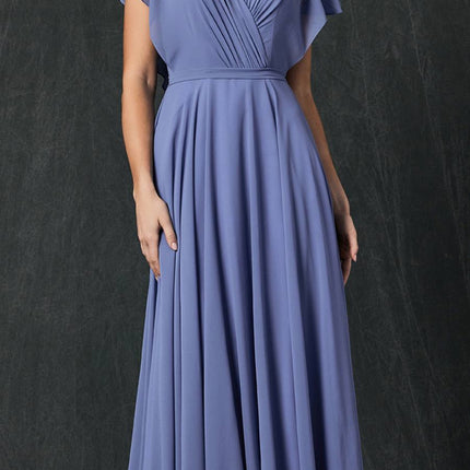 Juliet 261 Flutter Sleeve Formal Dress Cascade Back