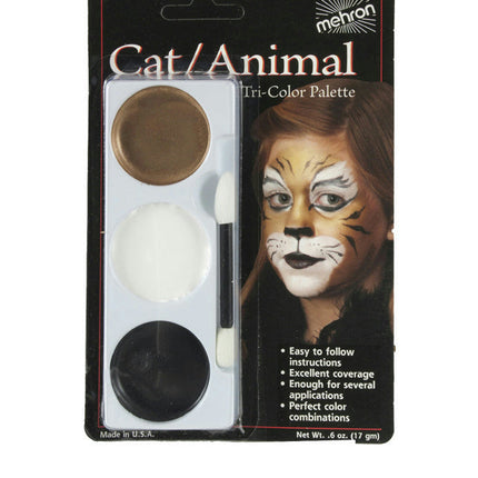 Tri-Color Palette Cat Animal Professional Makeup Kit