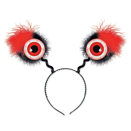 Furry Red Eyeball Boppers Headband