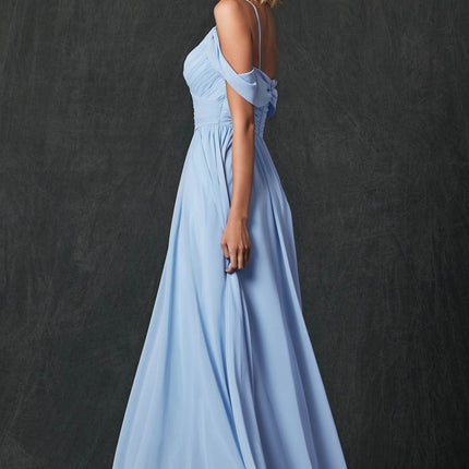 Juliet 262 Pleated Off the Shoulder Formal Dress