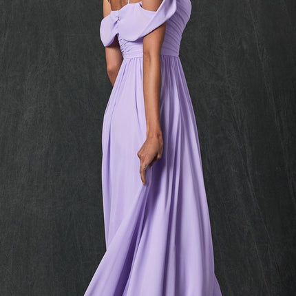 Juliet 262 Pleated Off the Shoulder Formal Dress
