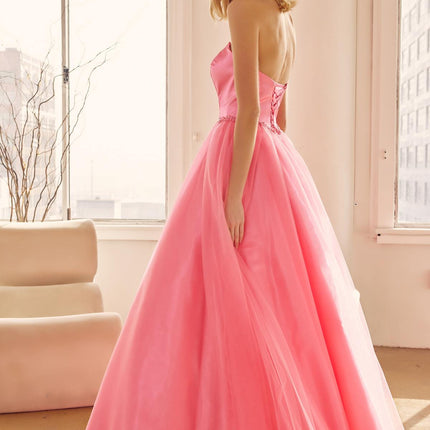 Juliet 265 Strapless A-Line Ball Gown Beaded Belt