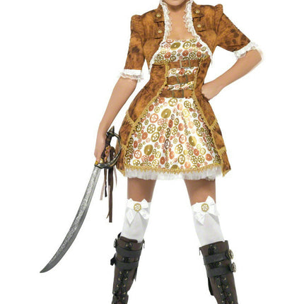 Smiffy's Women's Fever Sexy Steampunk Pirate Adult Costume Size Large 14-16
