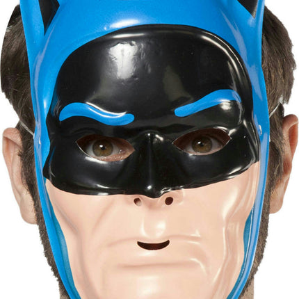 DC Comics Blue Batman PVC Half Vintage 80's Ben Cooper Plastic Face Mask