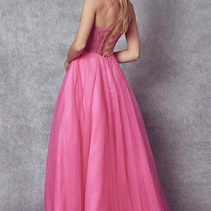 Juliet 268 Embroidered Sparkle Tulle Ball Gown