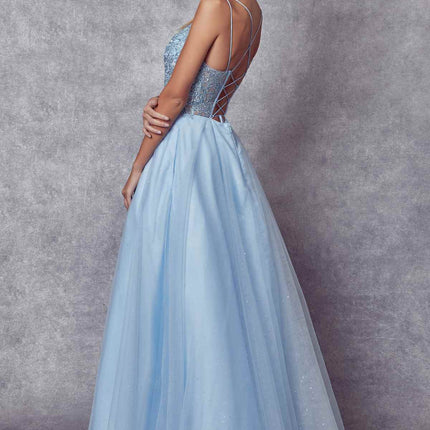 Juliet 268 Embroidered Sparkle Tulle Ball Gown