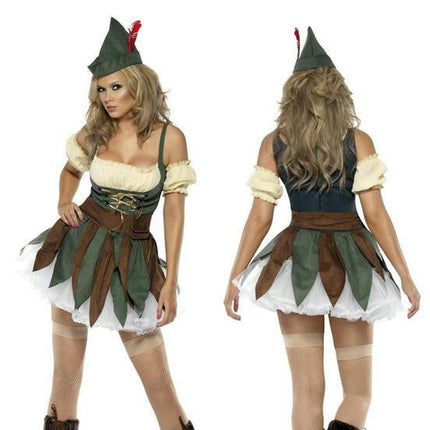 Smiffys Women's Fever Sexy Outlaw Adult Ladies Robin Hood Costume Size Small 6-8