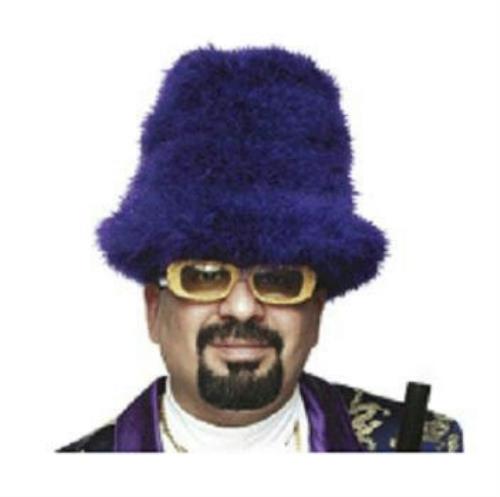 Purple Marabou Feather Foam Costume Top Hat