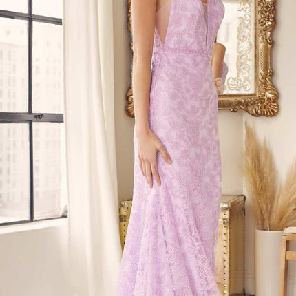 Juliet 272 Embroidered Lace With Stone Accents Fitted Dress