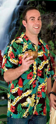 Tropics Express Island Rayon Men's Hawaiian Camp Shirt Size XL