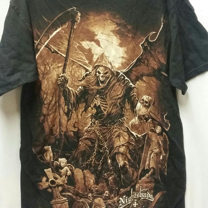 Nightshade Black Series Beautiful Horror End of Time Reaper T-Shirt Sz Medium