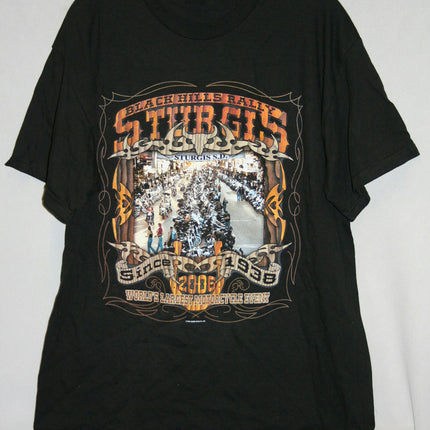Sturgis Black Hills Rally World's Largest Motorcycle Event 2006 T-Shirt Large