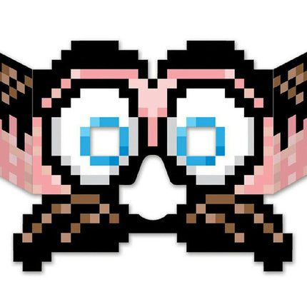 8-Bit Moustache & Eyes Paper Eyeglasses