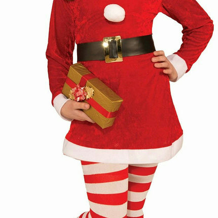 Red and White Striped Child Christmas Candy Cane Tights Size Large 12-14
