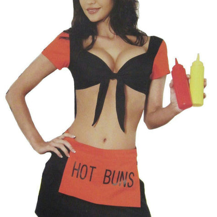 Elegant Moments Womens Sexy BBQ Barbeque Babe Hot Buns Adult Costume Medium 6-10