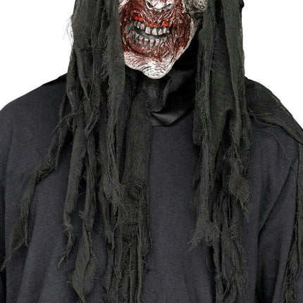 Fun World White Burnt Charred Burning Dead Zombie Mask