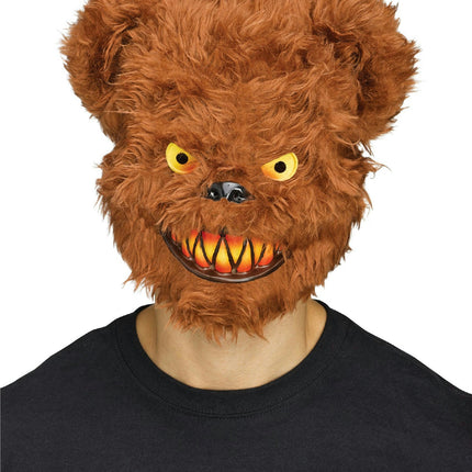 Fun World Killer Furry Brown Bear Adult Costume Mask