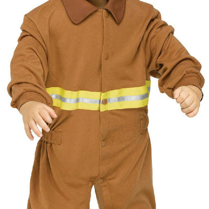 Fun World Fireman Infant Costume Jumpsuit 6-12 months