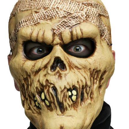 Fun World Adult Skull Skeleton Mummy Plastic Character Costume Mask