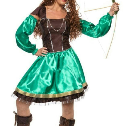 Smiffy's Women's Robyn Robin Hood Adult Ladies Costume Dress and Hat Small 6-8