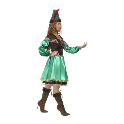 Smiffy's Womens Robyn Robin Hood Adult Ladies Costume Dress and Hat Medium 10-12
