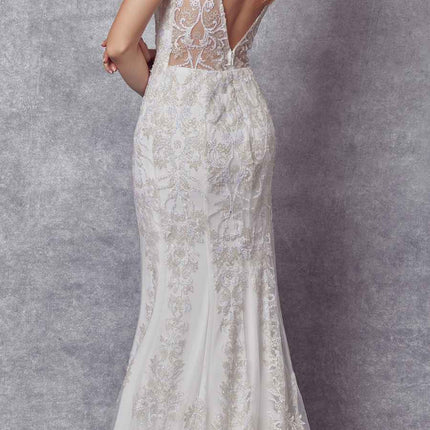 Juliet 277W Fancy Glitter Design Tulle Mermaid Wedding Dress
