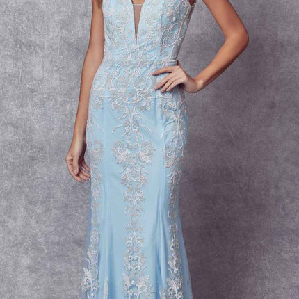 Juliet 277 Fancy Glitter Design Tulle Mermaid Dress