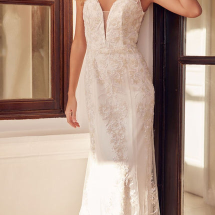 Juliet 277W Fancy Glitter Design Tulle Mermaid Wedding Dress