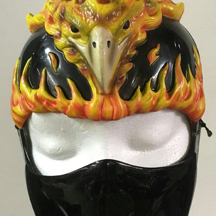 Disguise 1999 Fire Phoenix Shadow Ninja Plastic Child Costume Play Mask