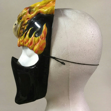 Disguise 1999 Fire Phoenix Shadow Ninja Plastic Child Costume Play Mask