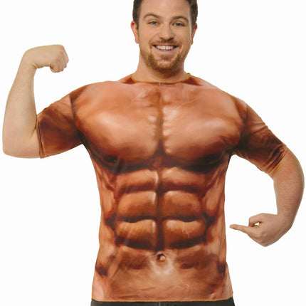 Muscle Printed T-Shirt Adult One Size Standard Up to a 42 Chest