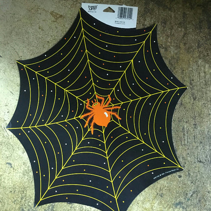 12x14" Spiderweb and Spider Halloween Cardstock Wall Window Decoration Decor