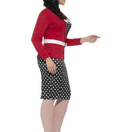 Smiffy's Women's Curves 50's PIn Up Polka Dot Adult Retro Plus Size Costume 1X