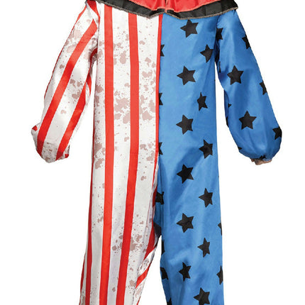 Fun World Evil Clown Adult Men's Costume Jumpsuit and Mask Standard Size