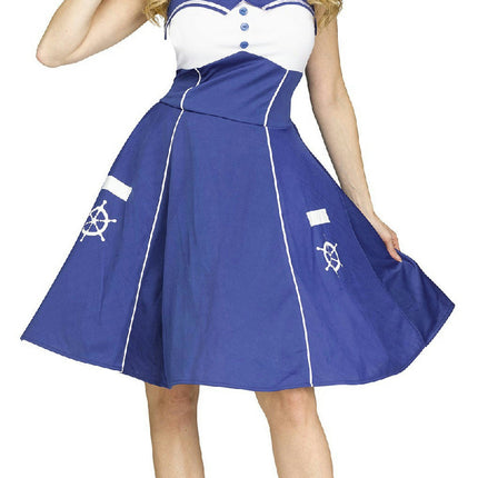 Fun World Women's Sweet Sailin' Sexy Retro Sailor Girl Adult Costume S/M 2-8