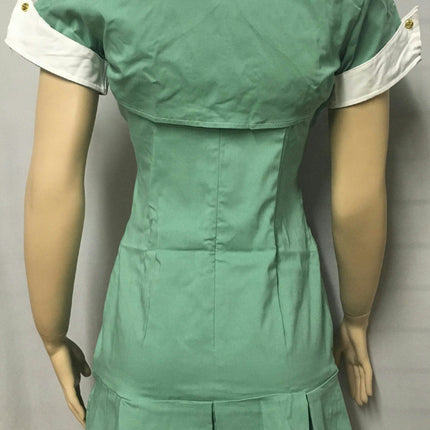 Seafoam Green 4Pc Hospital Scrubs Nurse Sexy Women's Adult Costume Size Large