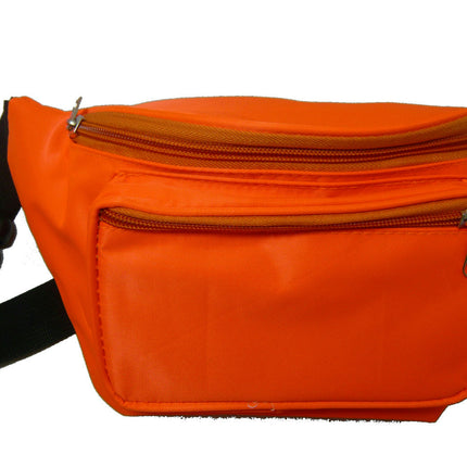 Neon Orange 80's Fanny Pack Waist Carrier Costume Accessory