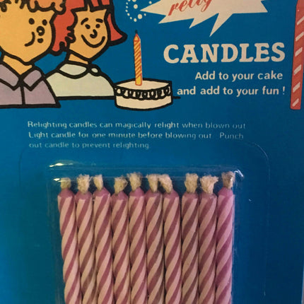 Peter Alan Pink Magic Relighting Birthday Cake Relight Party Candles Gag Prank