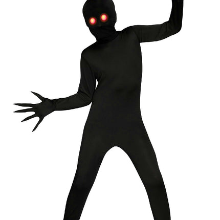 Fade Eye Shadow Demon Black Skin Suit Child Costume Large 12-14