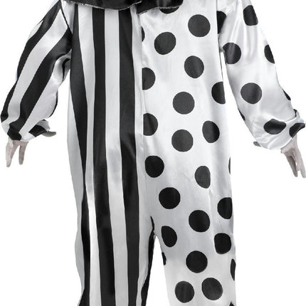 Black and White Killer Clown Adult Costume