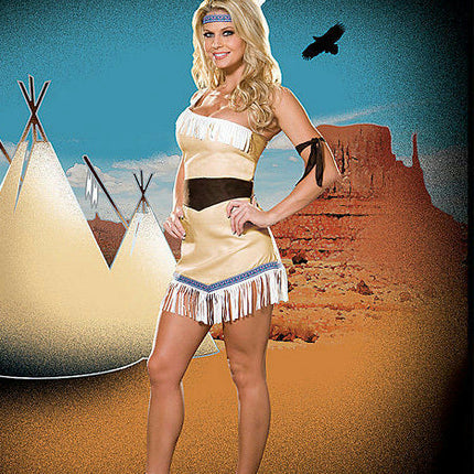 Dreamgirl Women's Pow Wow Princess Sexy Indian Adult Costume Large