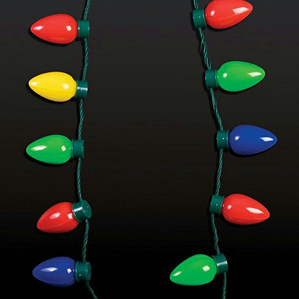 Retro Large Christmas C7 Bulb Necklace Light Up Flashing LED Lights Christmas