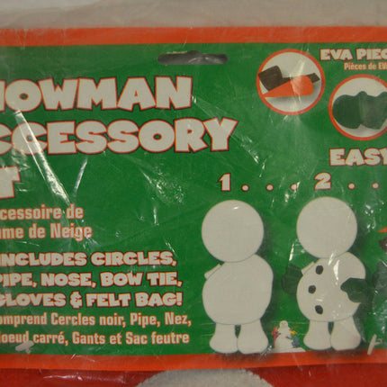 Snowman Classic Accessory Decorating Kit Gloves Pipe Nose Bowtie EVA Pieces