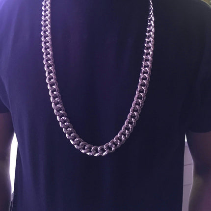 36" Plastic Silver Links Pimp Chain Necklace Gangster Hip Hop Costume Jewelry