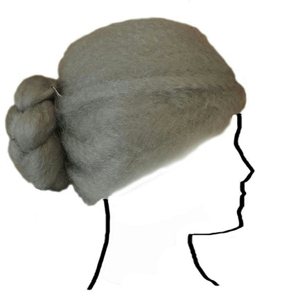 Adult Grey Grandma Designer Granny Old Lady Costume Wig With Bun