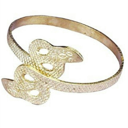 Gold Metal Snake Egyptian Cleopatra Armband Bracelet Costume Jewelry Accessory